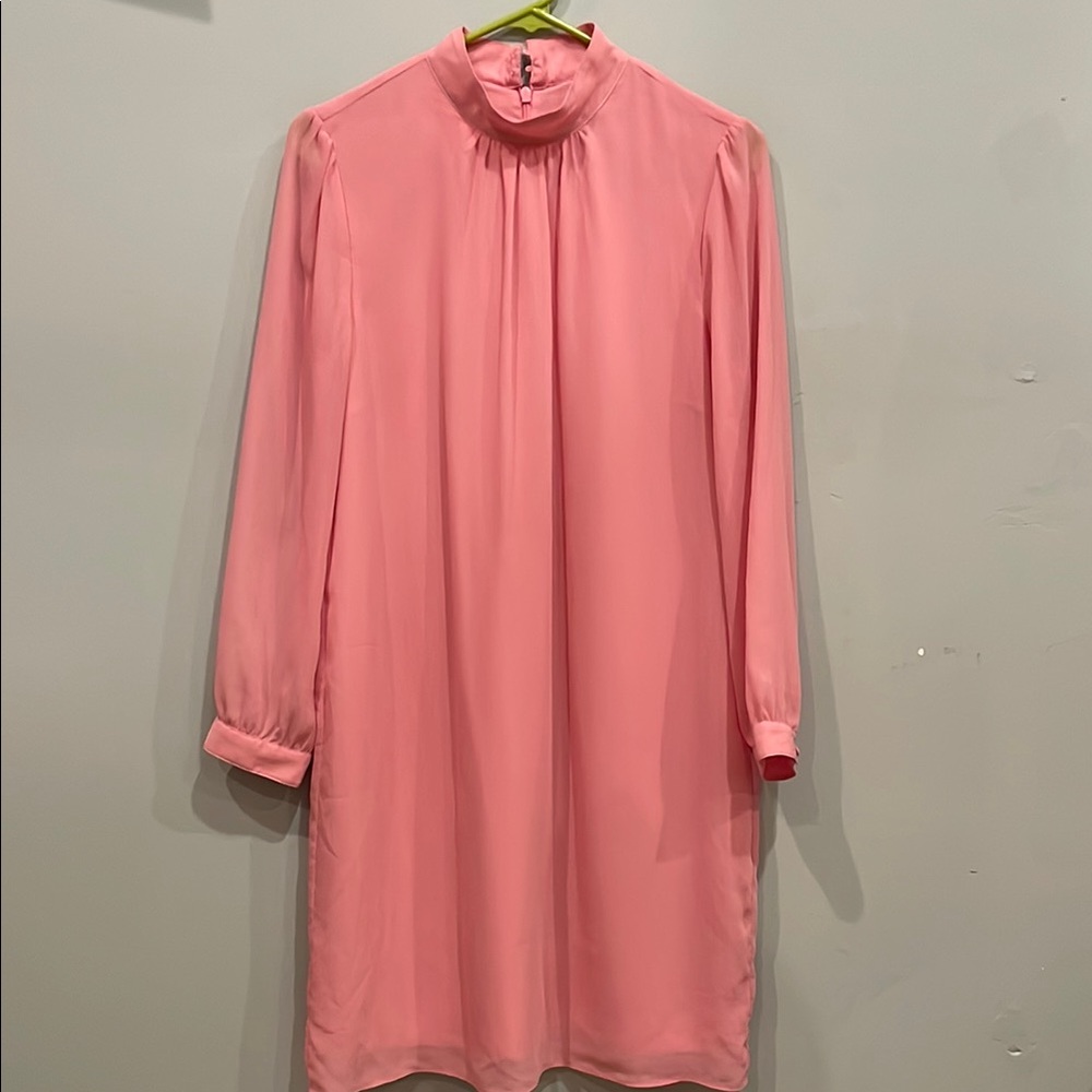 Chic Pink Long Sleeve Dress j.crew size 4